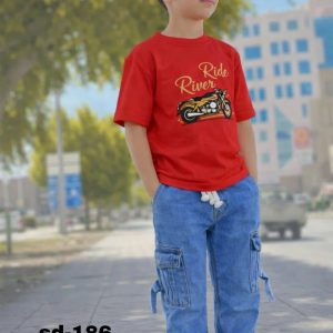 Exclusive 6 pocket denim pant & t-shirt sd-186