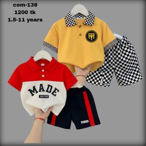 2 set polo shirt and pant combo -138