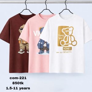 Super comfortable 3 pice t-shirt for kids com-221