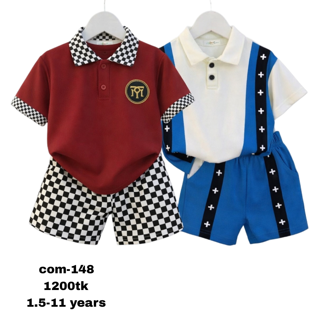2 set polo shirt and pant combo -148