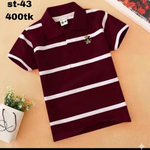 Premium Pique cotton polo for boys st-43