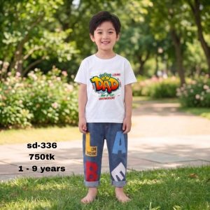 Summer friendly t-shirt and pant combo set for baby sd-336